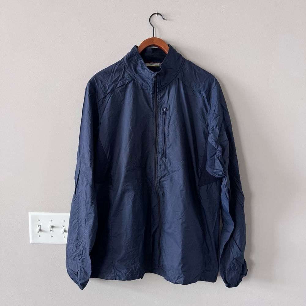 Smartwool Navy Lightweight Windbreaker Jacket - Casual Zip Front